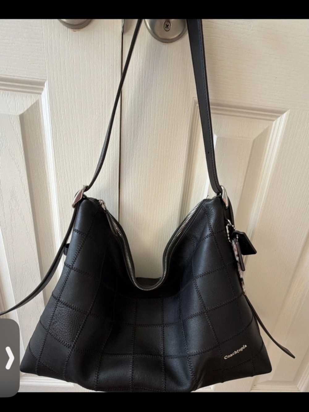 COACH Coachtopia Alter Ego Slouchy Large Tote Black + Leather Cosmetic Pouch - Picture 3 of 14